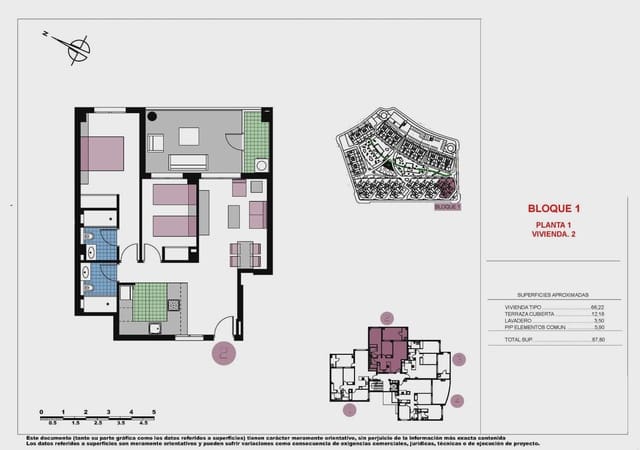 2 soverom Leilighet til salgs i Mil Palmeras, Pilar de la Horadada med svømmebasseng garasje - € 365 000 (Ref: 9961341)