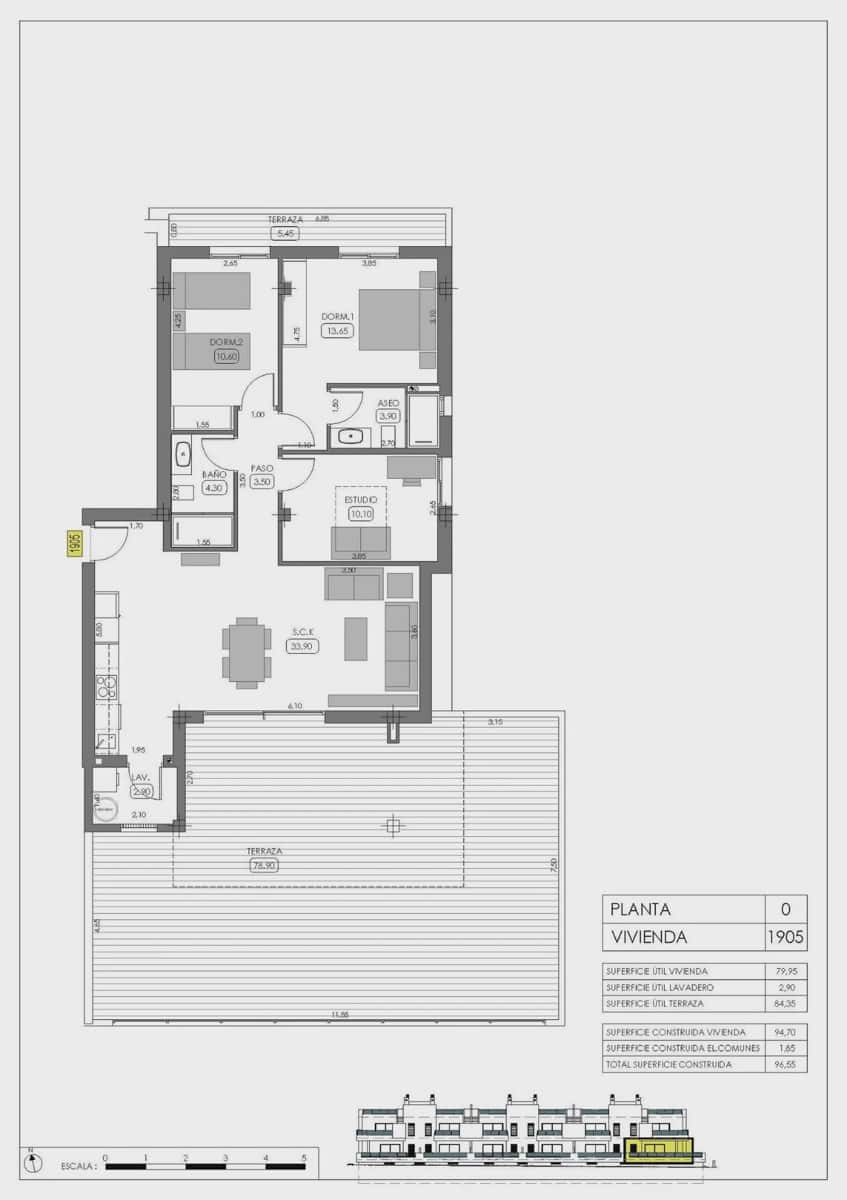 3 sovrum Bungalow till salu i Algorfa - 349 000 € (Ref: 9961414)