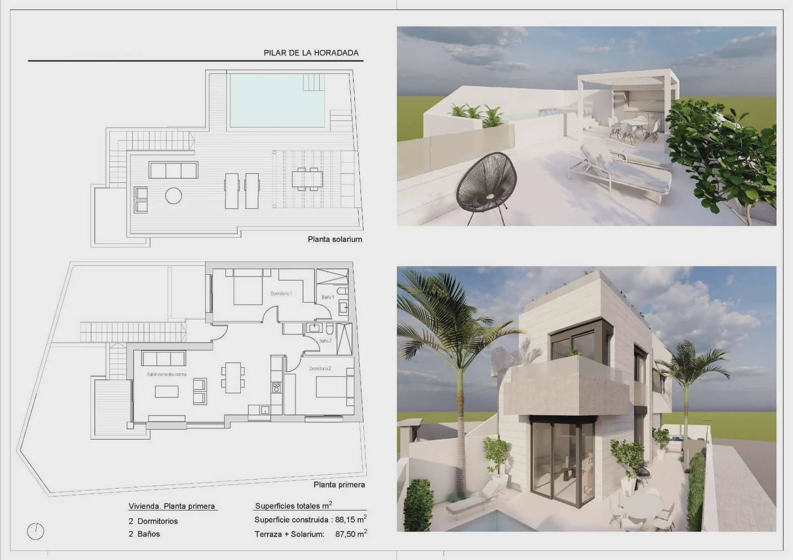 Bungalow de 2 habitaciones en Pilar de la Horadada en venta - 369.000 € (Ref: 9961423)