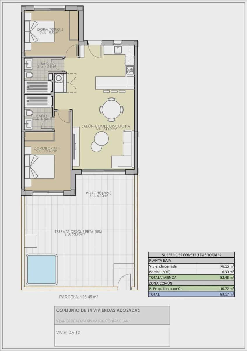 2 chambre Bungalow à vendre à Rojales - 265 900 € (Ref: 9961431)