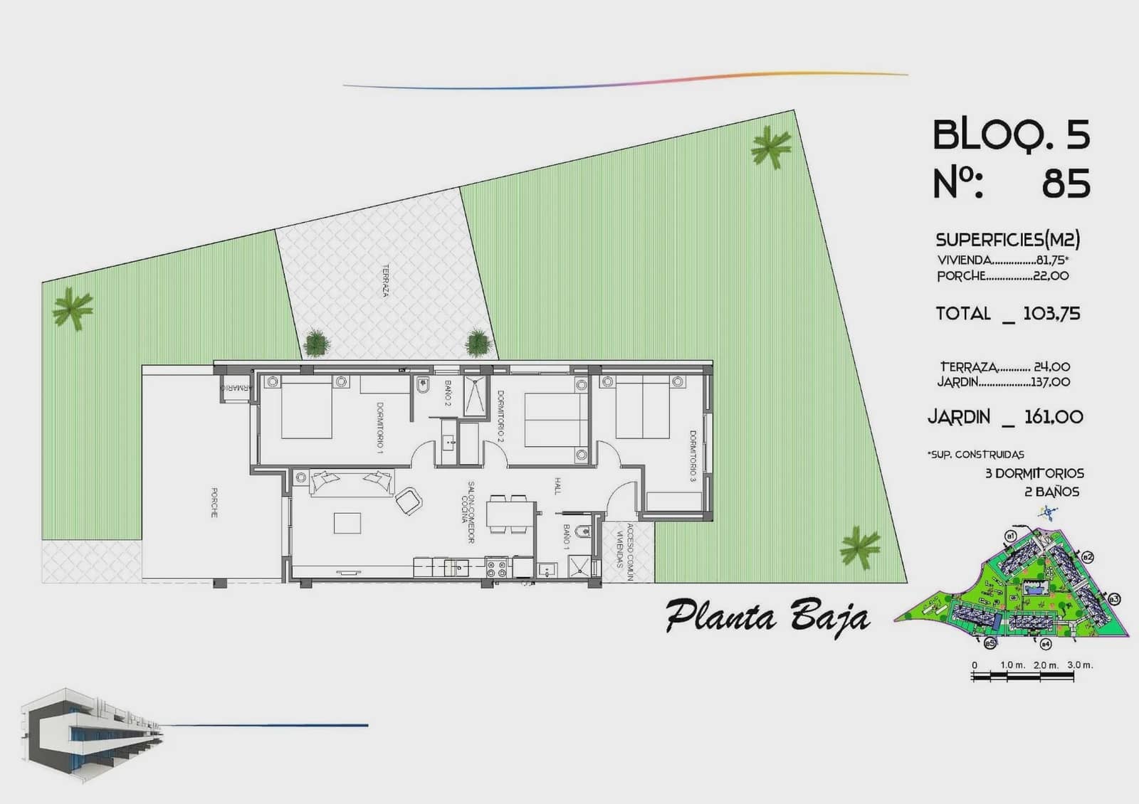 3 sypialnia Apartament na sprzedaż w Guardamar del Segura z basenem garażem - 252 000 € (Ref: 9961438)