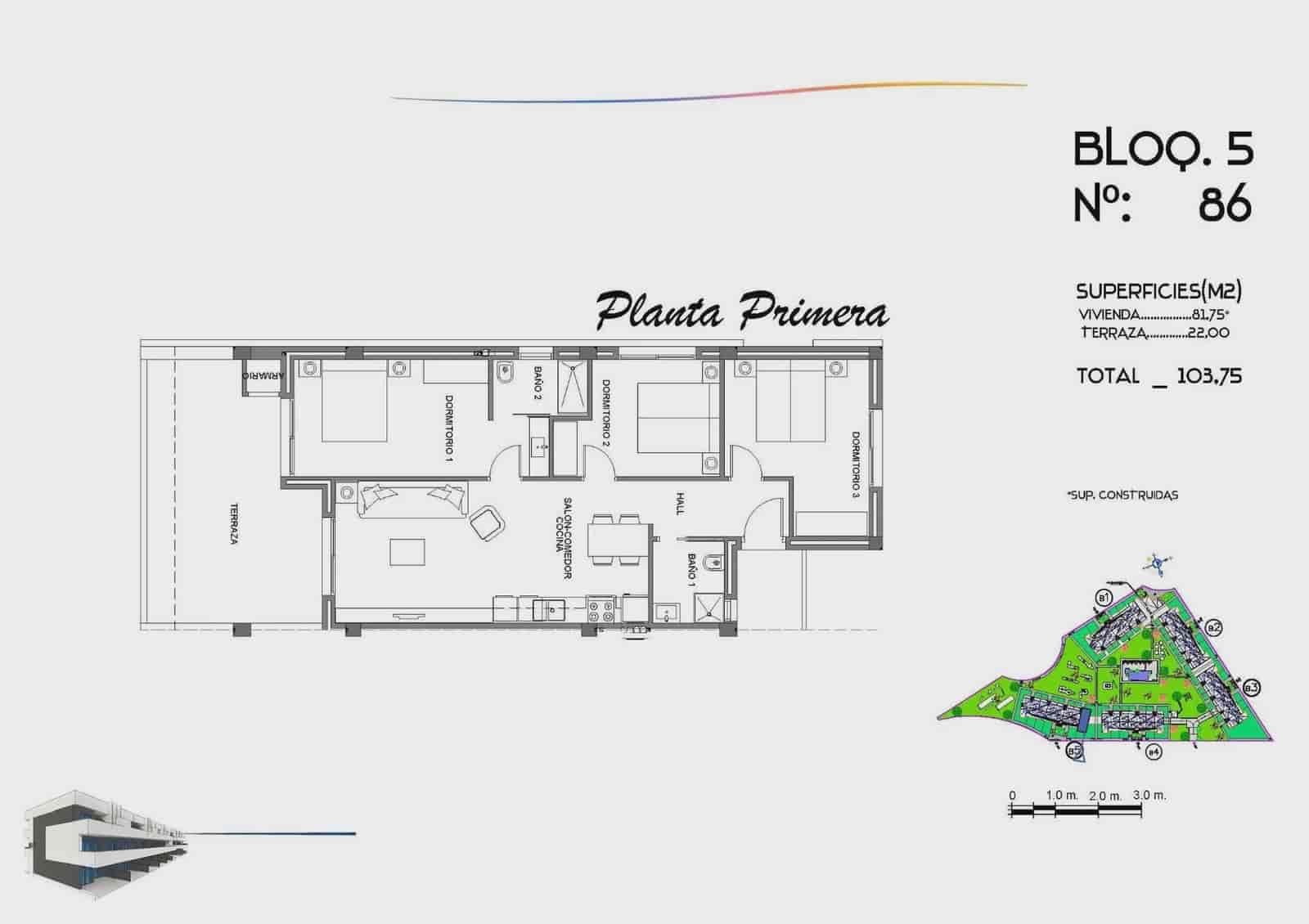 3 sypialnia Apartament na sprzedaż w Guardamar del Segura z basenem garażem - 241 000 € (Ref: 9961441)