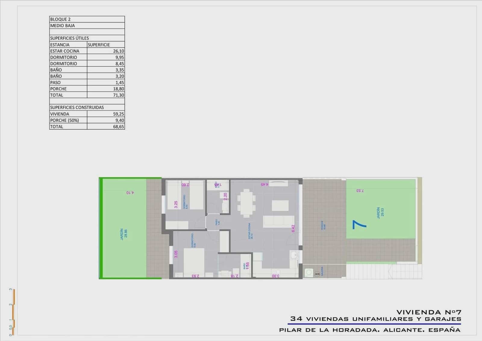 2 soveværelse Bungalow til salg i Pilar de la Horadada med swimmingpool garage - € 299.900 (Ref: 9968493)