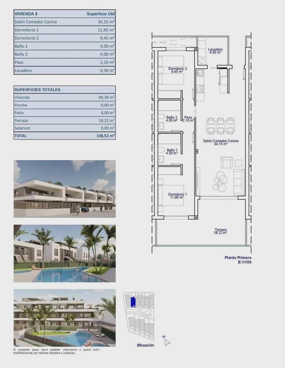 2 bedroom Apartment for sale in Pilar de la Horadada with pool garage - € 295,000 (Ref: 9968505)