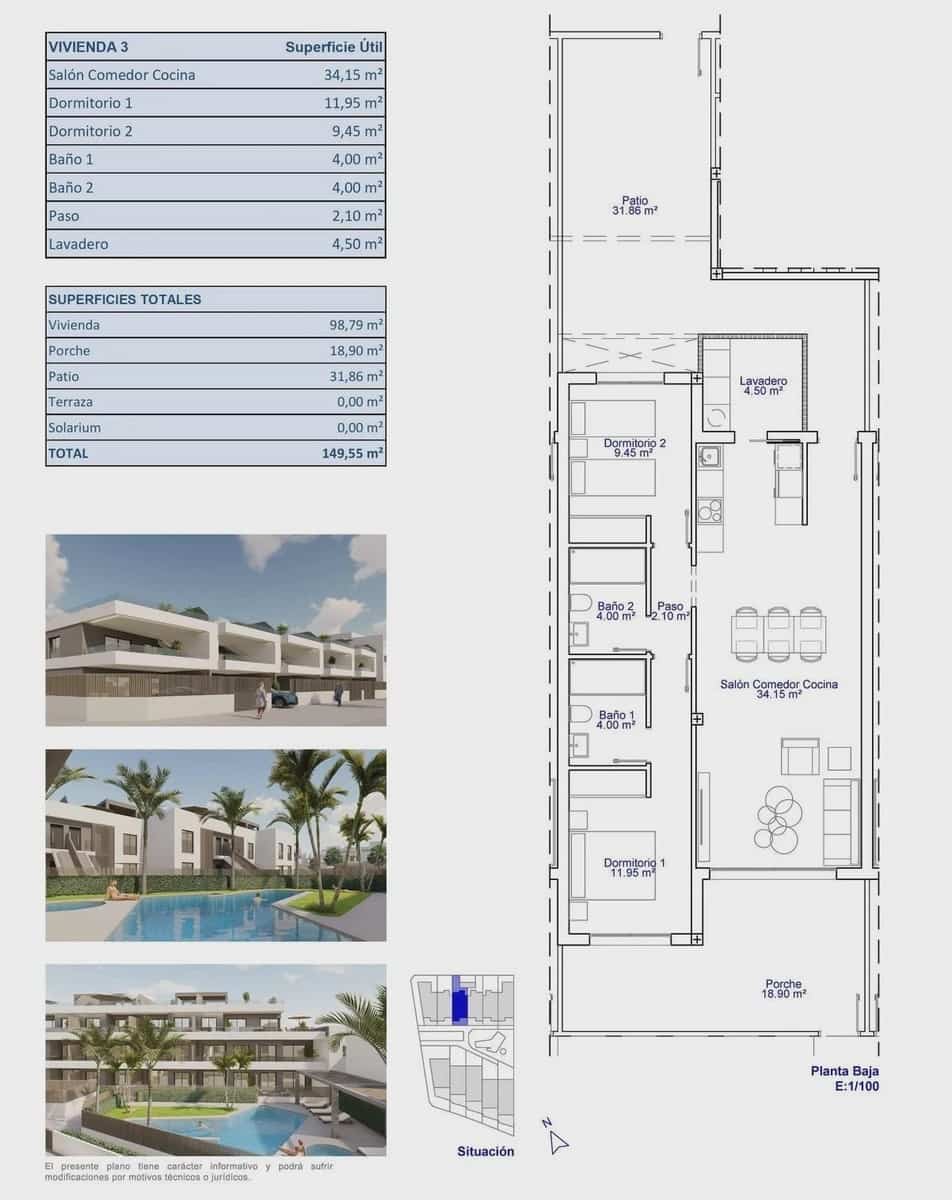 2 bedroom Apartment for sale in Pilar de la Horadada with pool garage - € 310,000 (Ref: 9968507)
