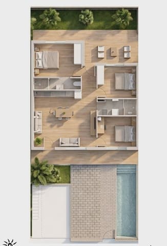 3 slaapkamer Bungalow te koop in Pilar de la Horadada ciudad, Pilar de la Horadada met zwembad garage - € 369.900 (Ref: 9968518)