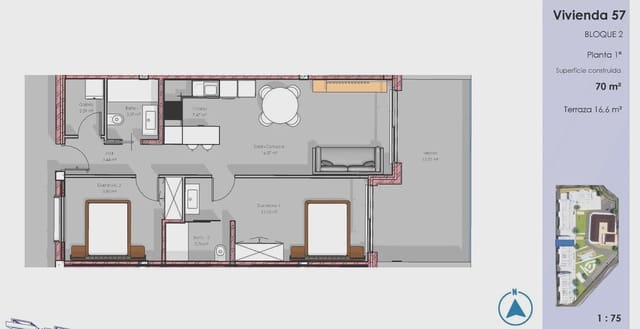 2 soverom Leilighet til salgs i El Raso, Guardamar del Segura med svømmebasseng garasje - € 295 000 (Ref: 9968534)