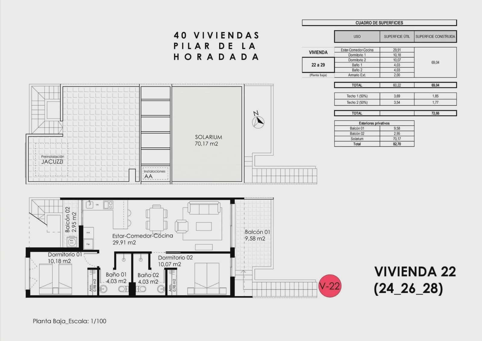 2 soveværelse Bungalow til salg i Pilar de la Horadada med swimmingpool garage - € 265.000 (Ref: 9968542)