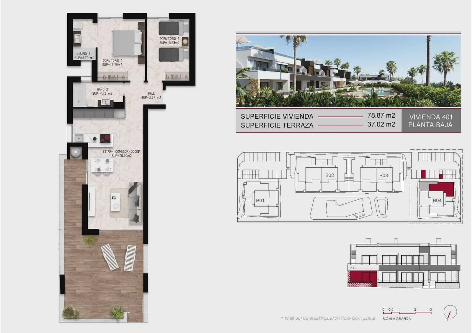 2 Zimmer Bungalow zu verkaufen in Rojales mit Pool Garage - 314.000 € (Ref: 9968560)