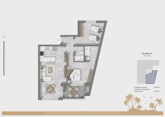 2 soveværelse Lejlighed til salg i Zona Pueblo, Guardamar del Segura med swimmingpool garage - € 332.500 (Ref: 9968561)