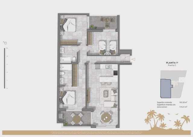 3 soveværelse Lejlighed til salg i Zona Pueblo, Guardamar del Segura med swimmingpool garage - € 399.500 (Ref: 9968565)