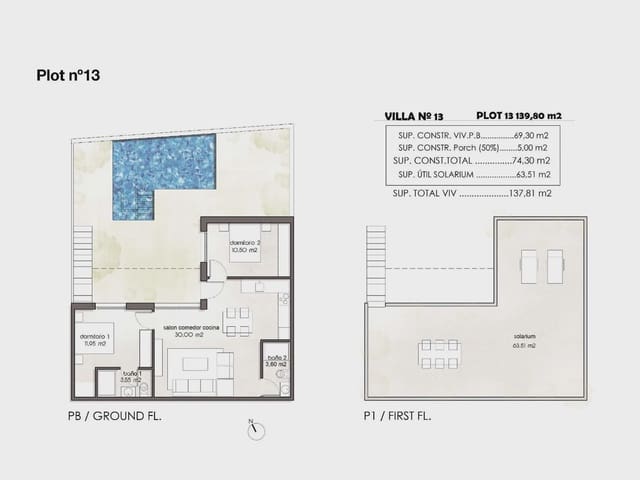 2 slaapkamer Huis te koop in Pilar de la Horadada ciudad, Pilar de la Horadada met garage - € 350.000 (Ref: 9968685)