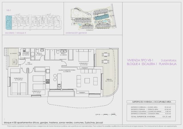 3 slaapkamer Appartement te koop in Playa Flamenca, Orihuela met zwembad garage - € 395.000 (Ref: 9968731)