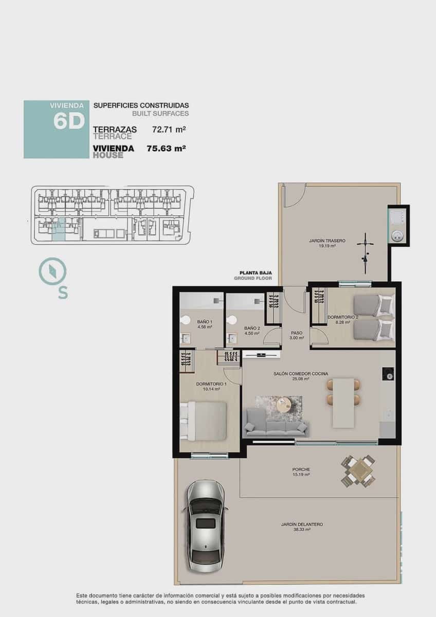 2 sypialnia Bungalow na sprzedaż w Pilar de la Horadada z basenem garażem - 375 000 € (Ref: 9968809)