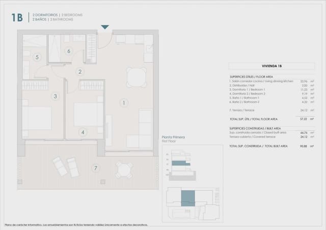 2 soveværelse Lejlighed til salg i Benijófar med swimmingpool garage - € 285.000 (Ref: 9968828)