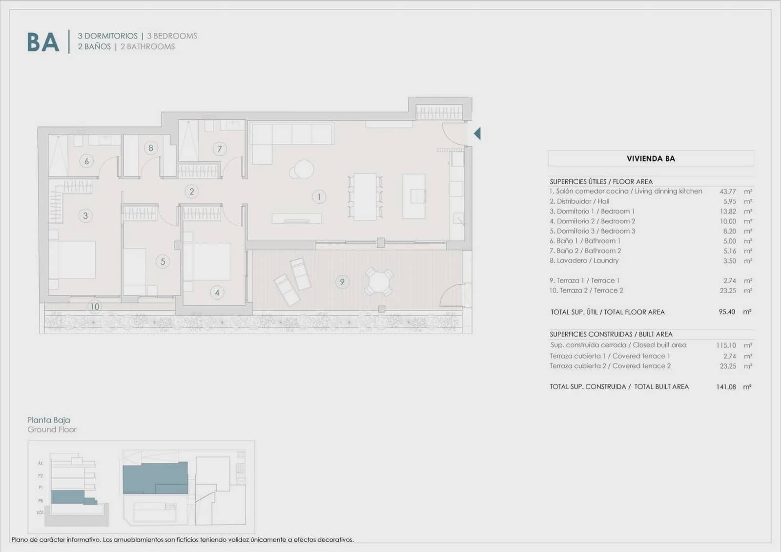 3 bedroom Apartment for sale in Benijofar with pool garage - € 350,000 (Ref: 9968829)
