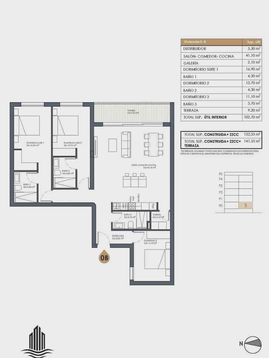 3 soveværelse Lejlighed til salg i Guardamar del Segura med swimmingpool garage - € 445.000 (Ref: 9974989)