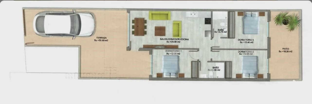 3 makuuhuone Huoneisto myytävänä paikassa San Pedro del Pinatar mukana uima-altaan - 269 900 € (Ref: 9983717)