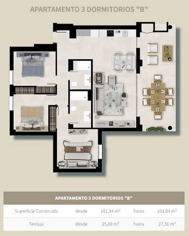 3 chambre Penthouse à vendre à La Cala de Mijas, Mijas avec piscine - 513 000 € (Ref: 7937269)