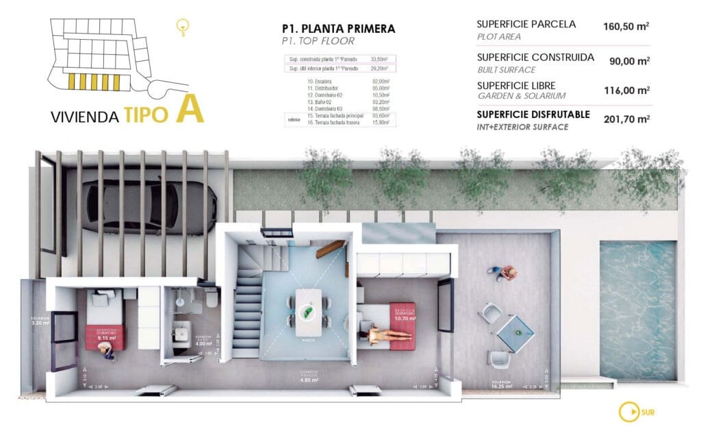 3 soveværelse Rækkehus til salg i Vera med swimmingpool garage - € 289.000 (Ref: 8729252)