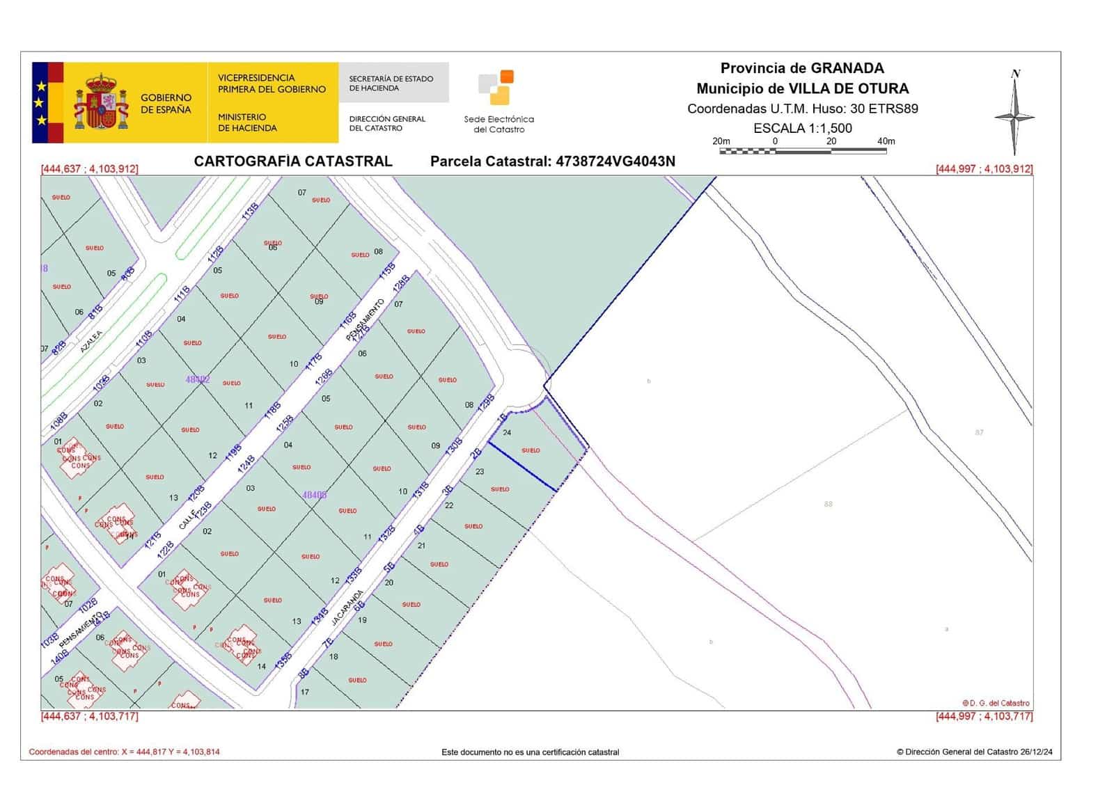 Building Plot for sale in Otura - € 68,000 (Ref: 9386255)