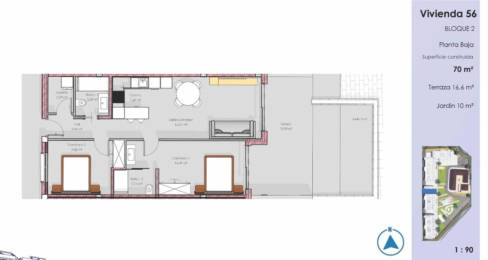 2 chambre Appartement à vendre à El Raso avec piscine garage - 320 000 € (Ref: 10062254)