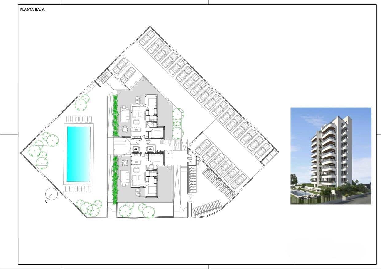 2 makuuhuone Kattohuoneisto myytävänä paikassa Guardamar del Segura mukana uima-altaan - 539 000 € (Ref: 9427138)