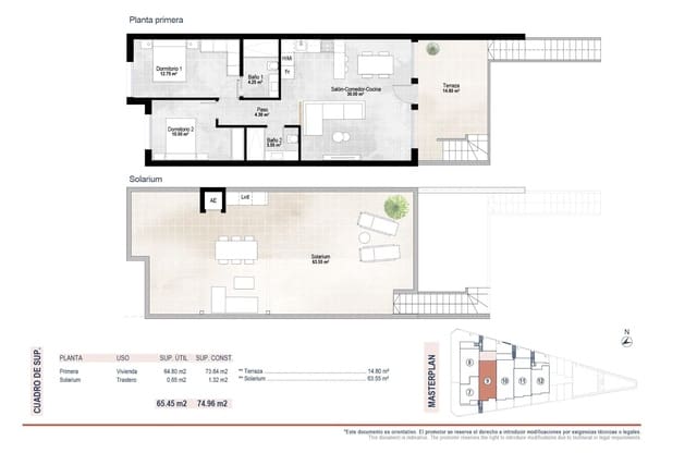 2 bedroom Bungalow for sale in Lo Pagan, San Pedro del Pinatar with pool garage - € 252,900 (Ref: 9984969)