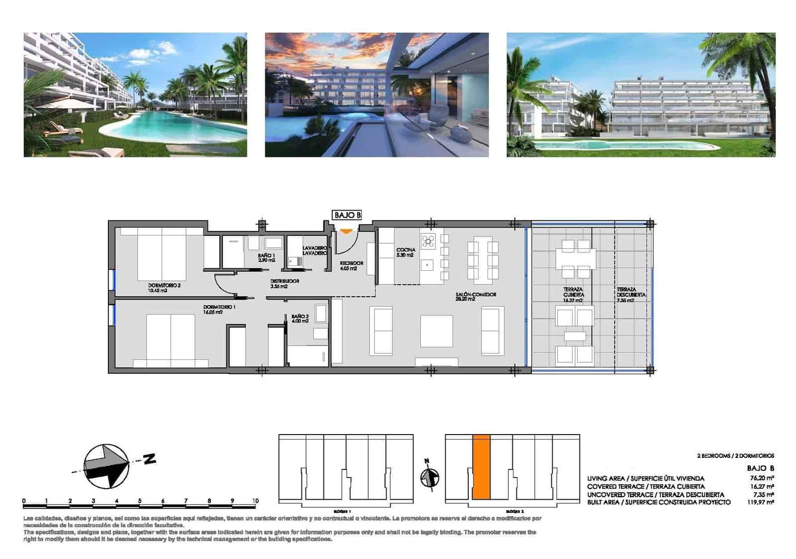 2 Zimmer Apartment zu verkaufen in Mar de Cristal mit Pool Garage - 325.000 € (Ref: 9999731)