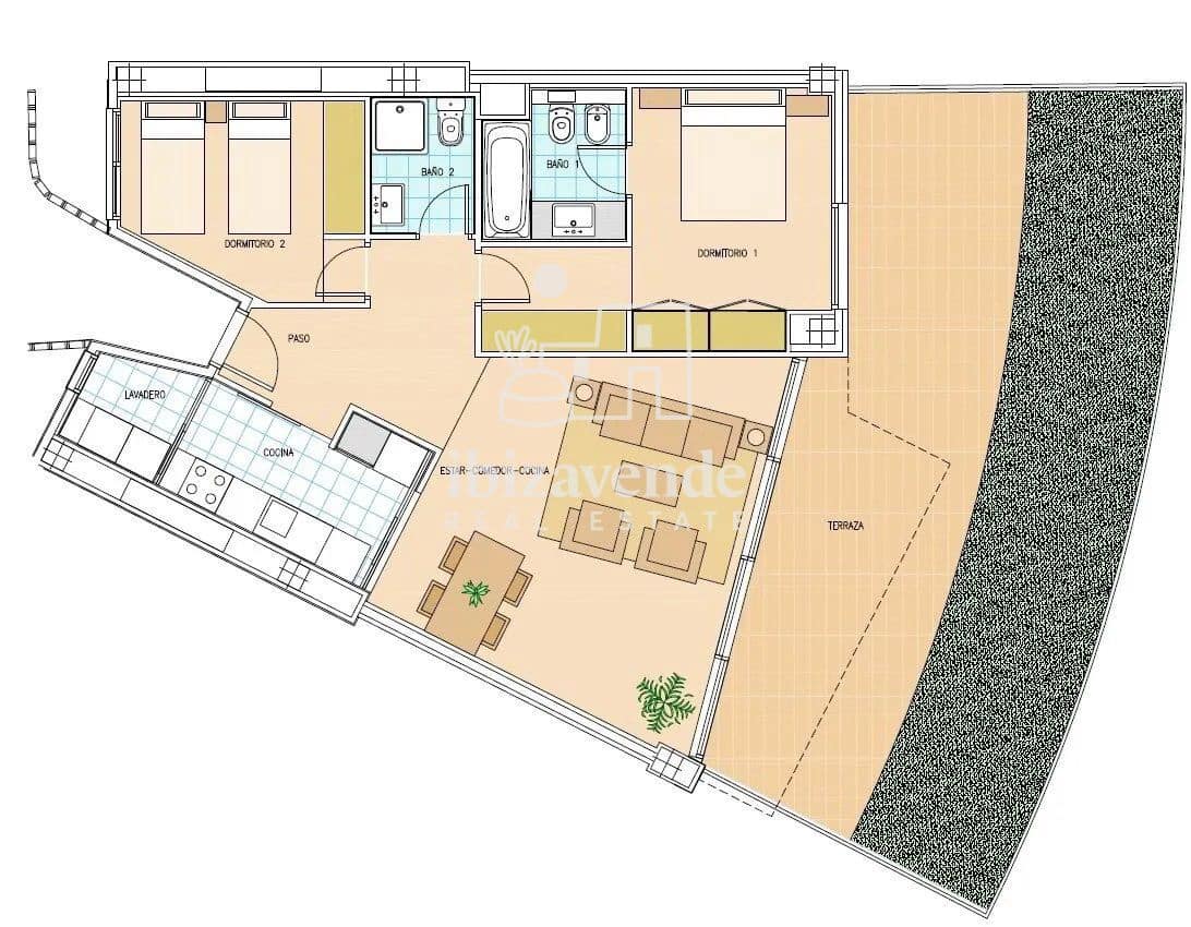 2 bedroom Flat for sale in Ibiza / Eivissa town with pool - € 680,000 (Ref: 10008008)