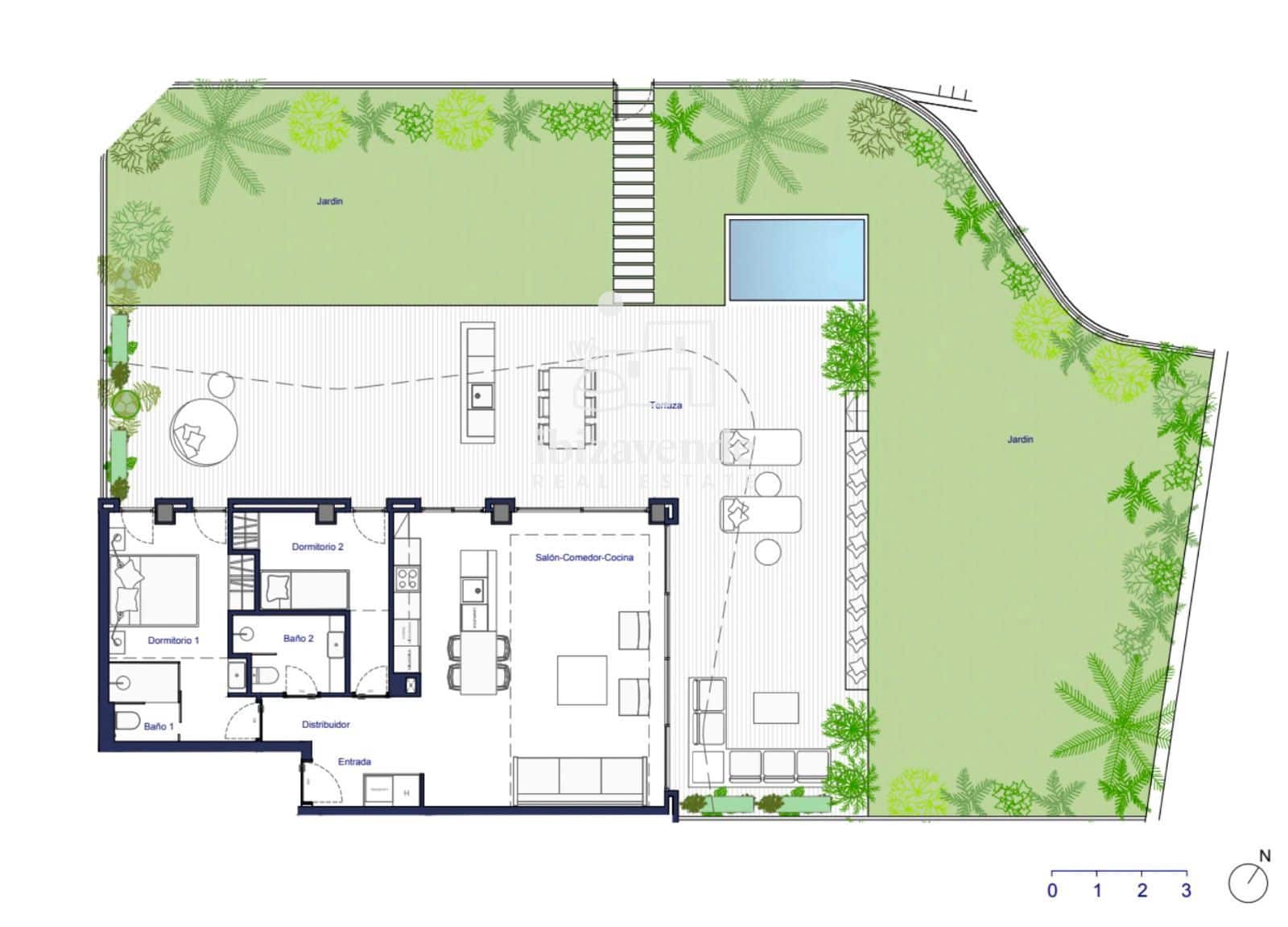 2 slaapkamer Flat te koop in Santa Eulalia / Santa Eularia met zwembad garage - € 1.705.000 (Ref: 10008078)