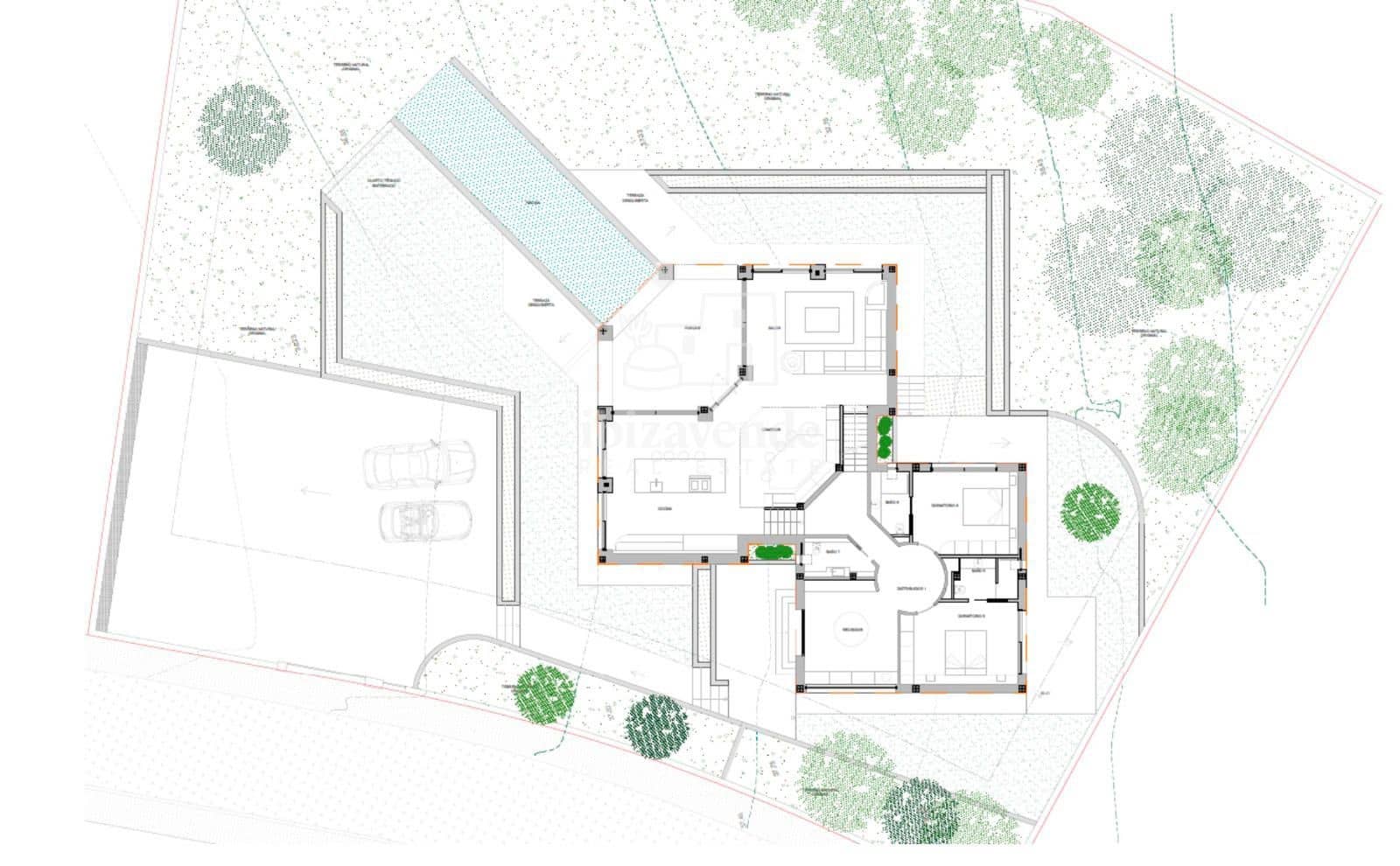 6 chambre Villa/Maison à vendre à Es Figueral avec piscine garage - 3 950 000 € (Ref: 8873348)