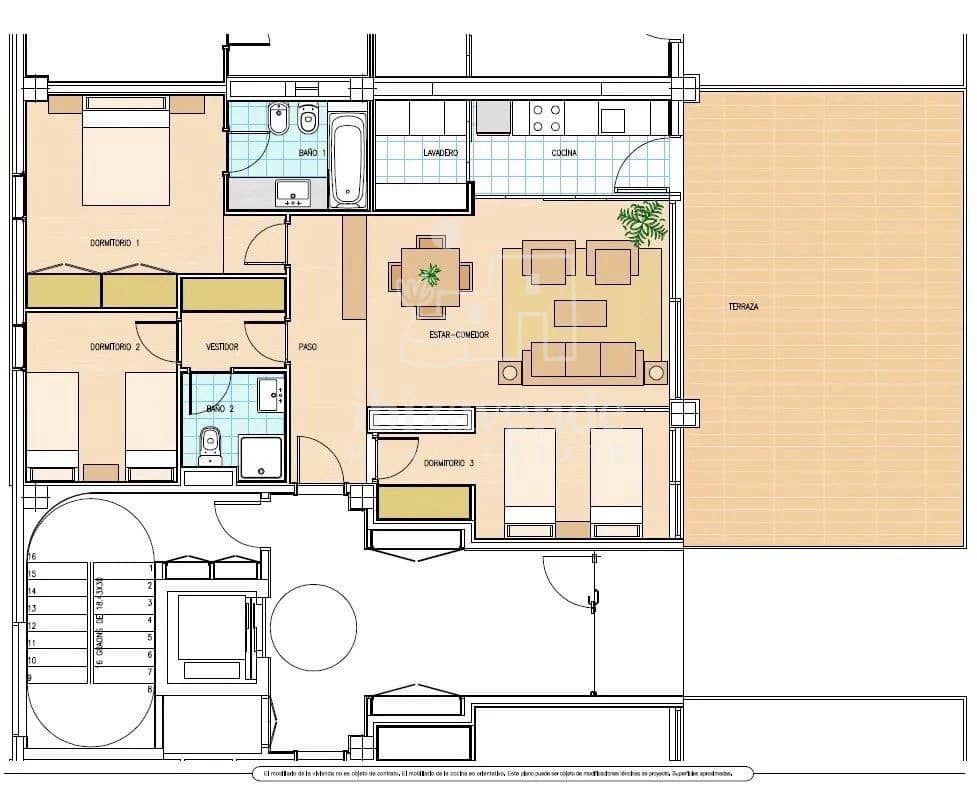 3 bedroom Flat for rent in Ibiza / Eivissa town with pool - € 6,500 (Ref: 9041488)