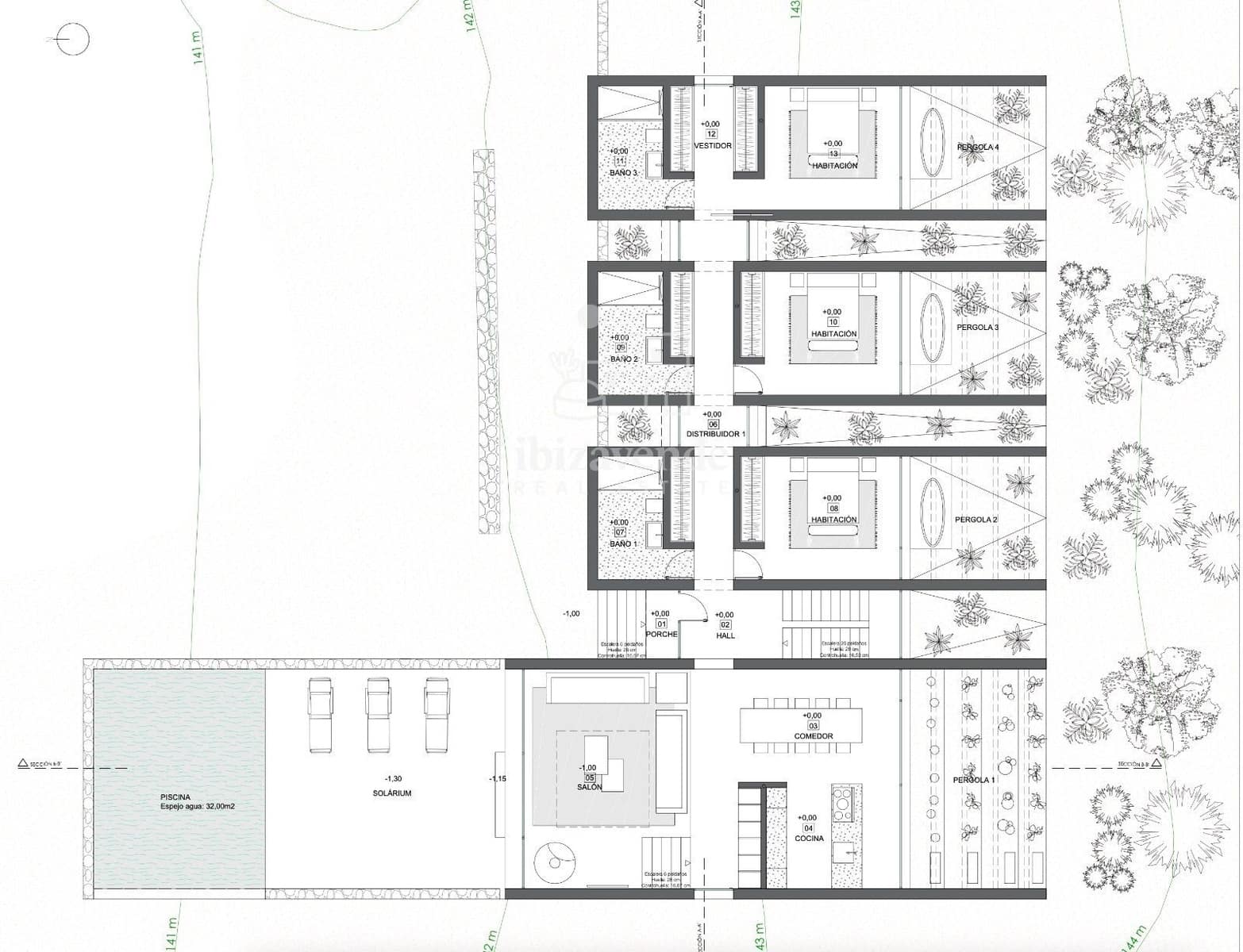 Byggegrund til salg i Sant Rafael de Sa Creu - € 1.600.000 (Ref: 9041522)