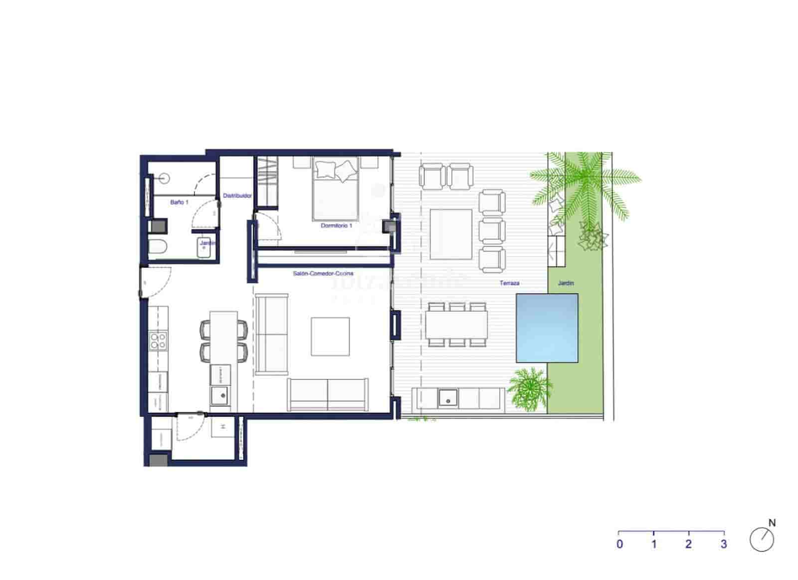 1 quarto Apartamento para venda em Santa Eulalia / Santa Eularia com piscina - 825 000 € (Ref: 9041534)