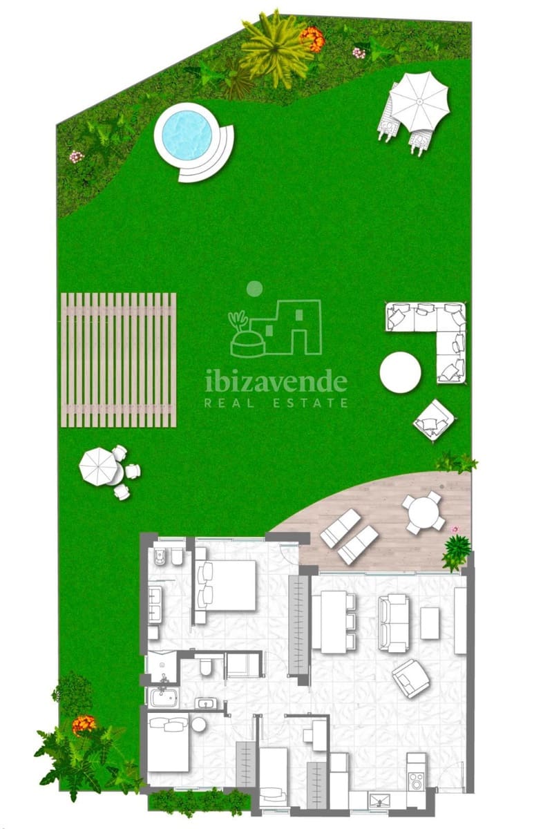 3 quarto Penthouse para venda em Sant Antoni de Portmany com piscina garagem - 786 000 € (Ref: 9041748)