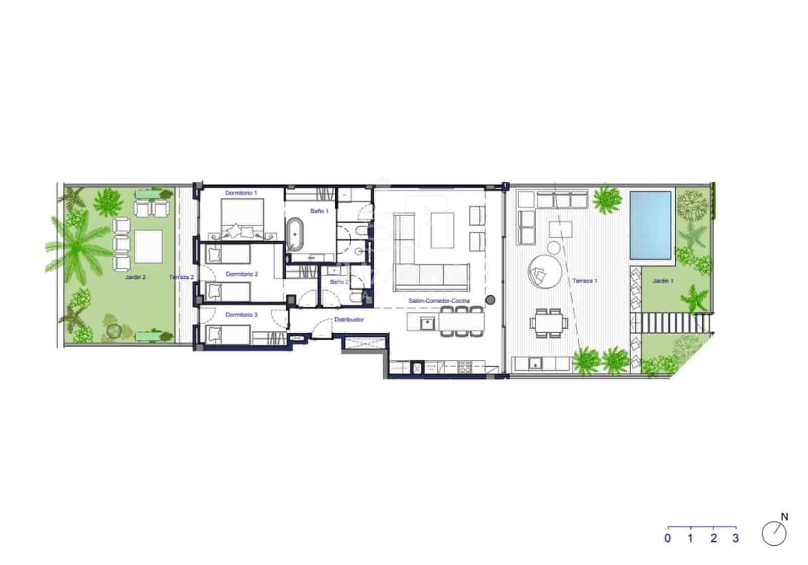 3 soveværelse Lejlighed til salg i Santa Eulalia / Santa Eularia med swimmingpool - € 1.309.000 (Ref: 9341761)