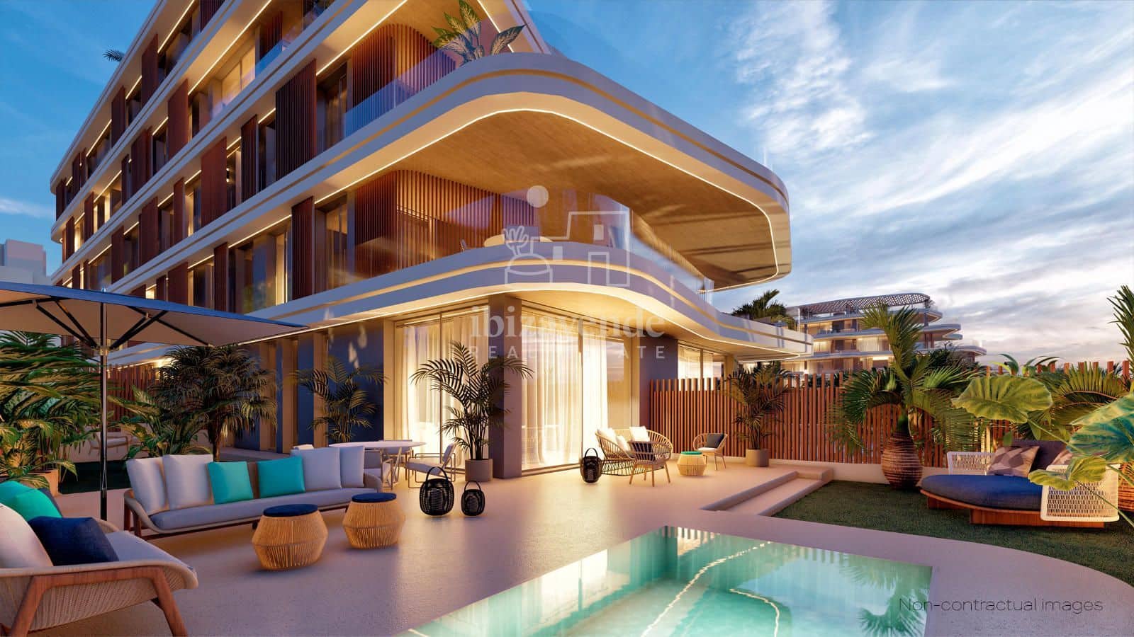 3 soveværelse Lejlighed til salg i Santa Eulalia / Santa Eularia med swimmingpool - € 1.309.000 (Ref: 9341761)