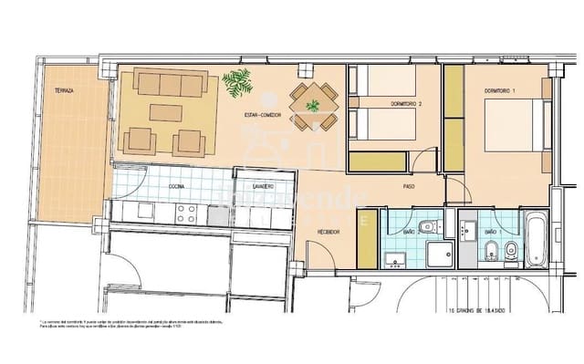 2 Zimmer Wohnung zu vermieten in Ibiza / Eivissa Stadt mit Pool - 6.000 € (Ref: 9519395)