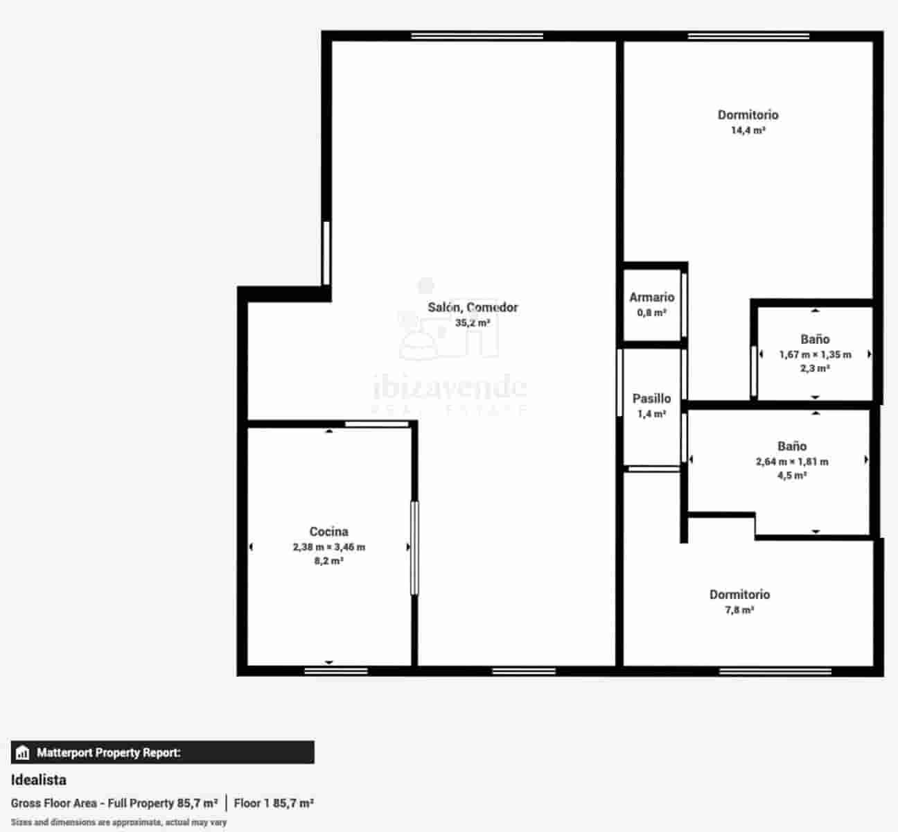 2 bedroom Flat for sale in Ibiza / Eivissa town - € 499,000 (Ref: 9944920)