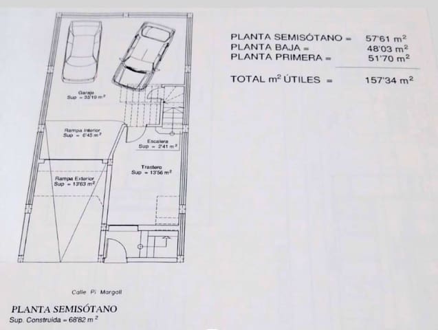 3 soveværelse Semi-Rækkehus til salg i Vecindario, Santa Lucía de Tirajana med garage - € 320.000 (Ref: 9160729)