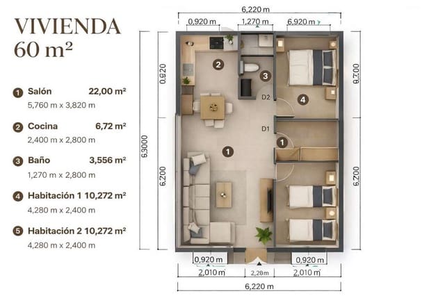 2 slaapkamer Finca/Landhuis te koop in Arrecife - € 150.000 (Ref: 9868084)