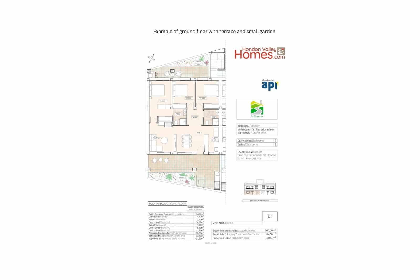 3 slaapkamer Villa te koop in Hondon de las Nieves - € 215.000 (Ref: 9022090)