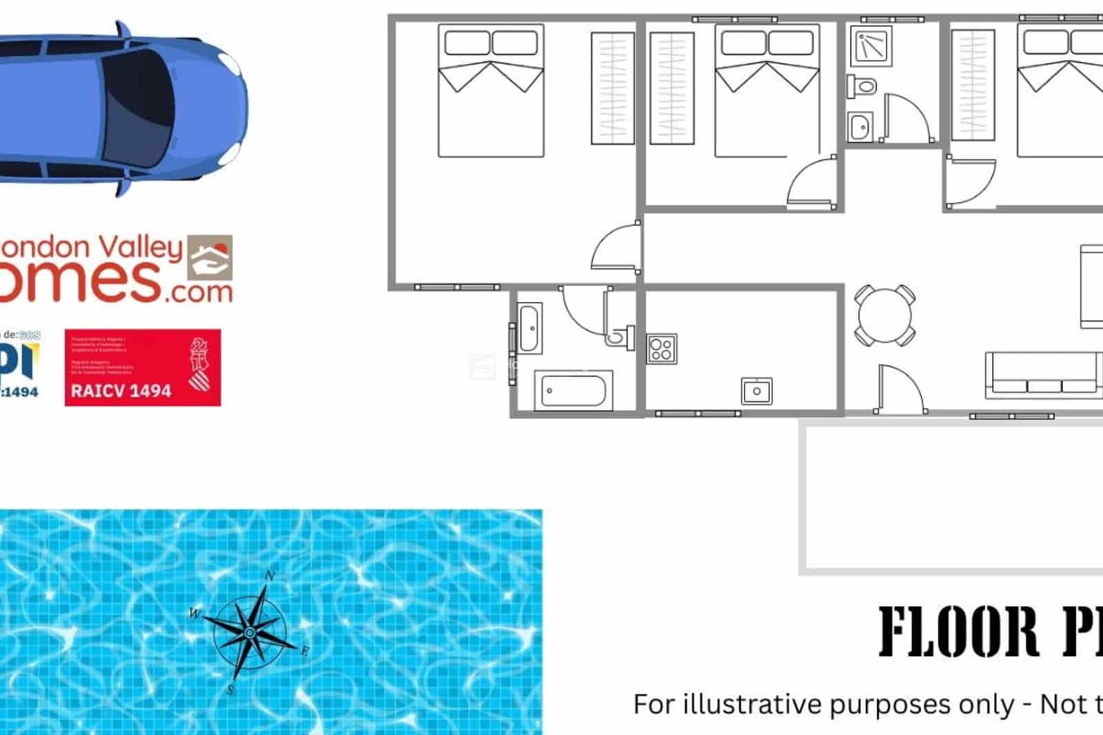 3 bedroom Villa for sale in Hondon de las Nieves with pool - € 250,000 (Ref: 9243654)