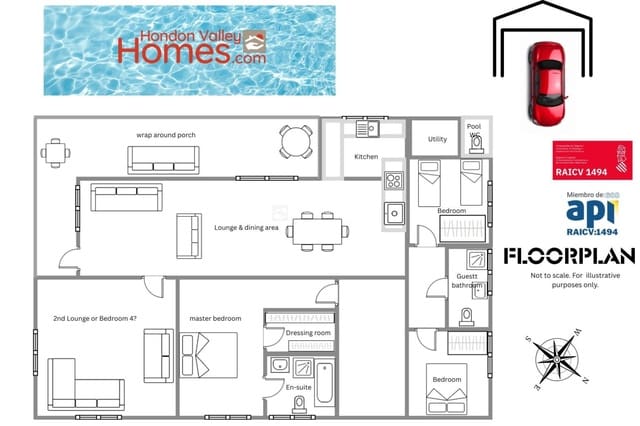 4 chambre Villa/Maison à vendre à Hondón de las Nieves avec piscine garage - 399 000 € (Ref: 9331043)