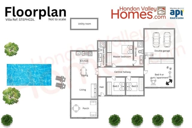 4 chambre Villa/Maison à vendre à Cañada de la Lena, Abanilla avec piscine garage - 470 000 € (Ref: 9938706)