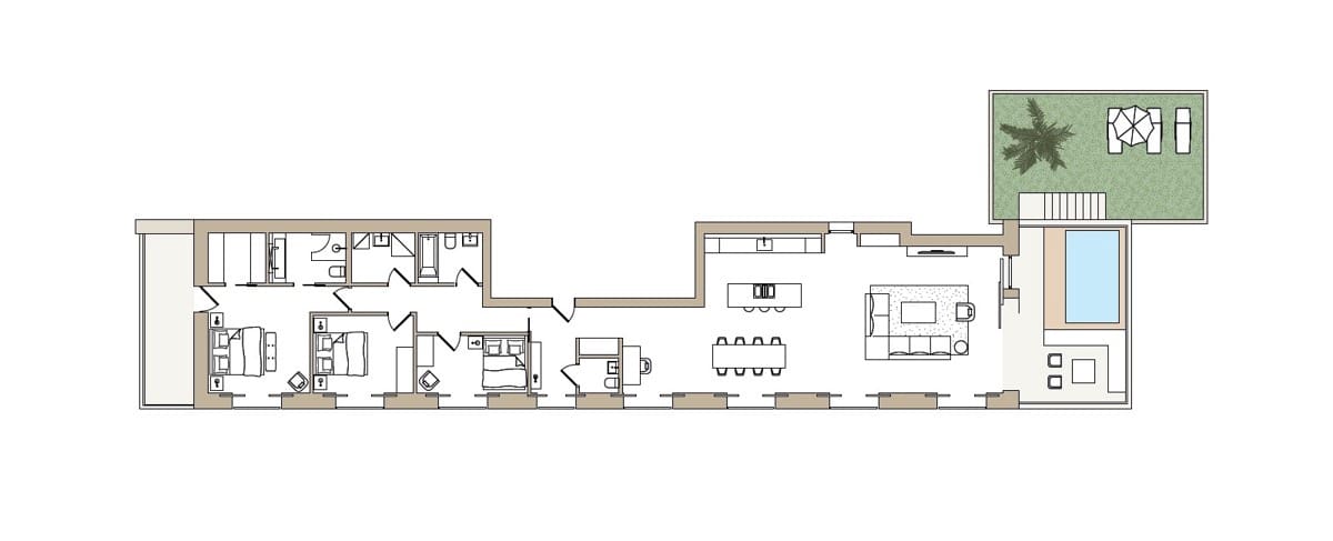 3 soveværelse Lejlighed til salg i Cala Mayor med swimmingpool garage - € 2.080.500 (Ref: 7851965)