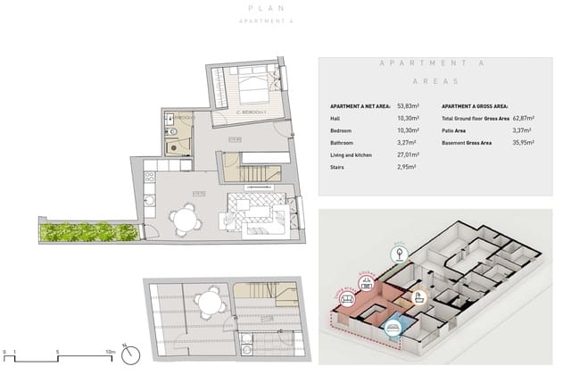 5 sypialnia Mieszkanie na sprzedaż w El Terreno, Palma de Mallorca - 690 000 € (Ref: 8321293)