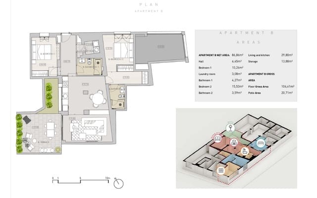 5 quarto Apartamento para venda em El Terreno, Palma de Mallorca - 905 000 € (Ref: 8321293)