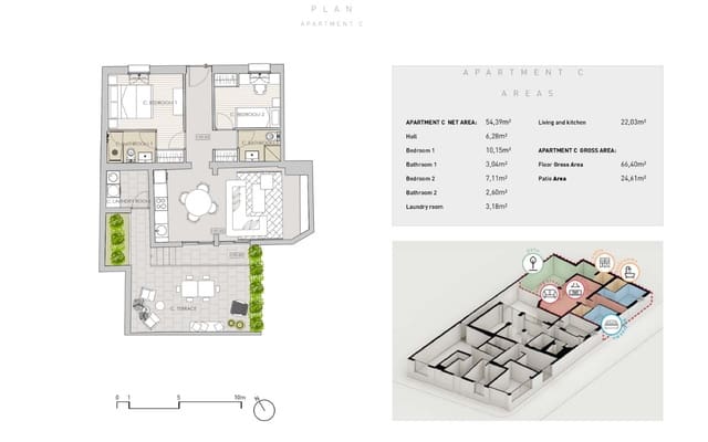 5 quarto Apartamento para venda em El Terreno, Palma de Mallorca - 905 000 € (Ref: 8321293)